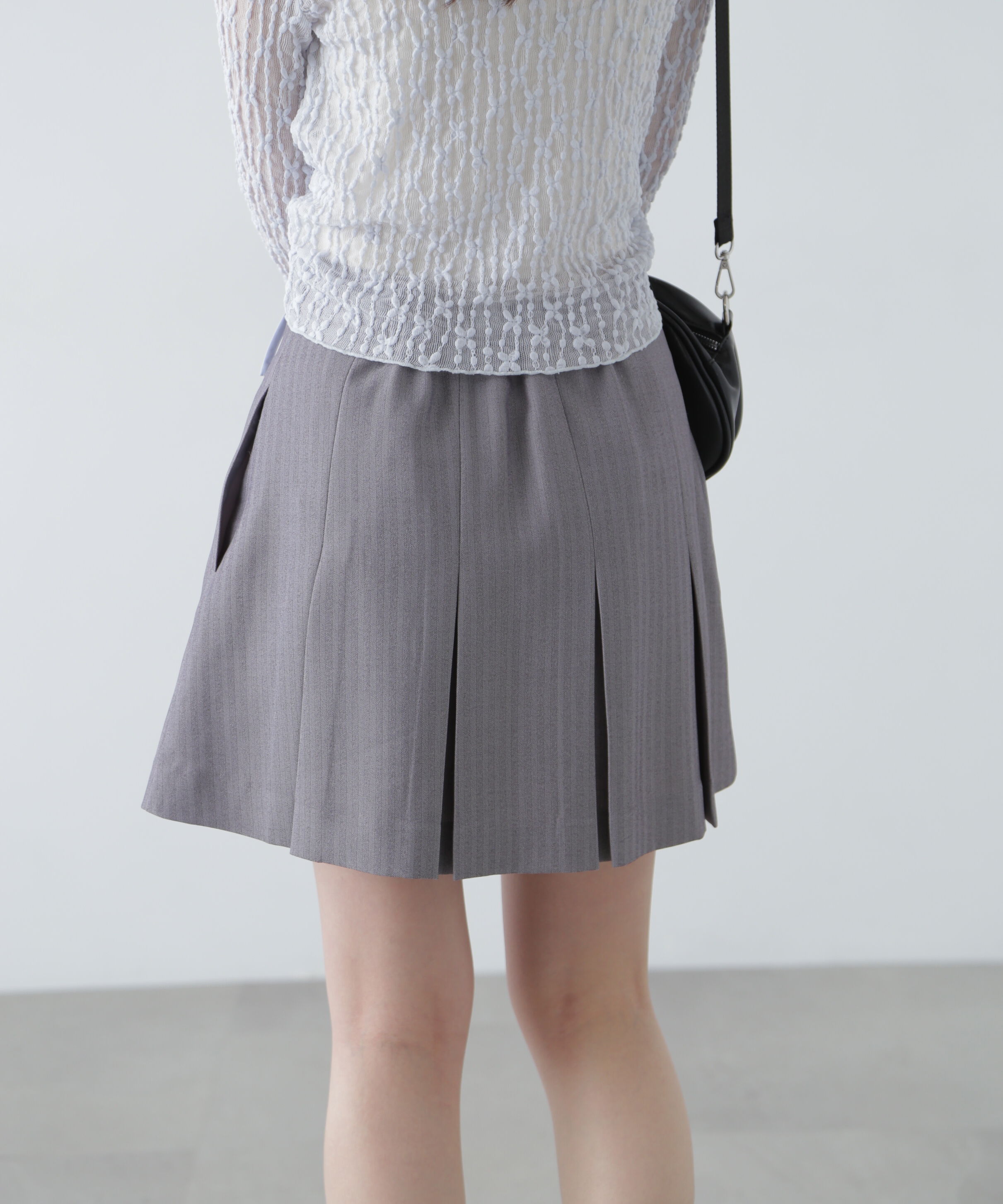  「ボックスプリーツミニスカート」|スカート|