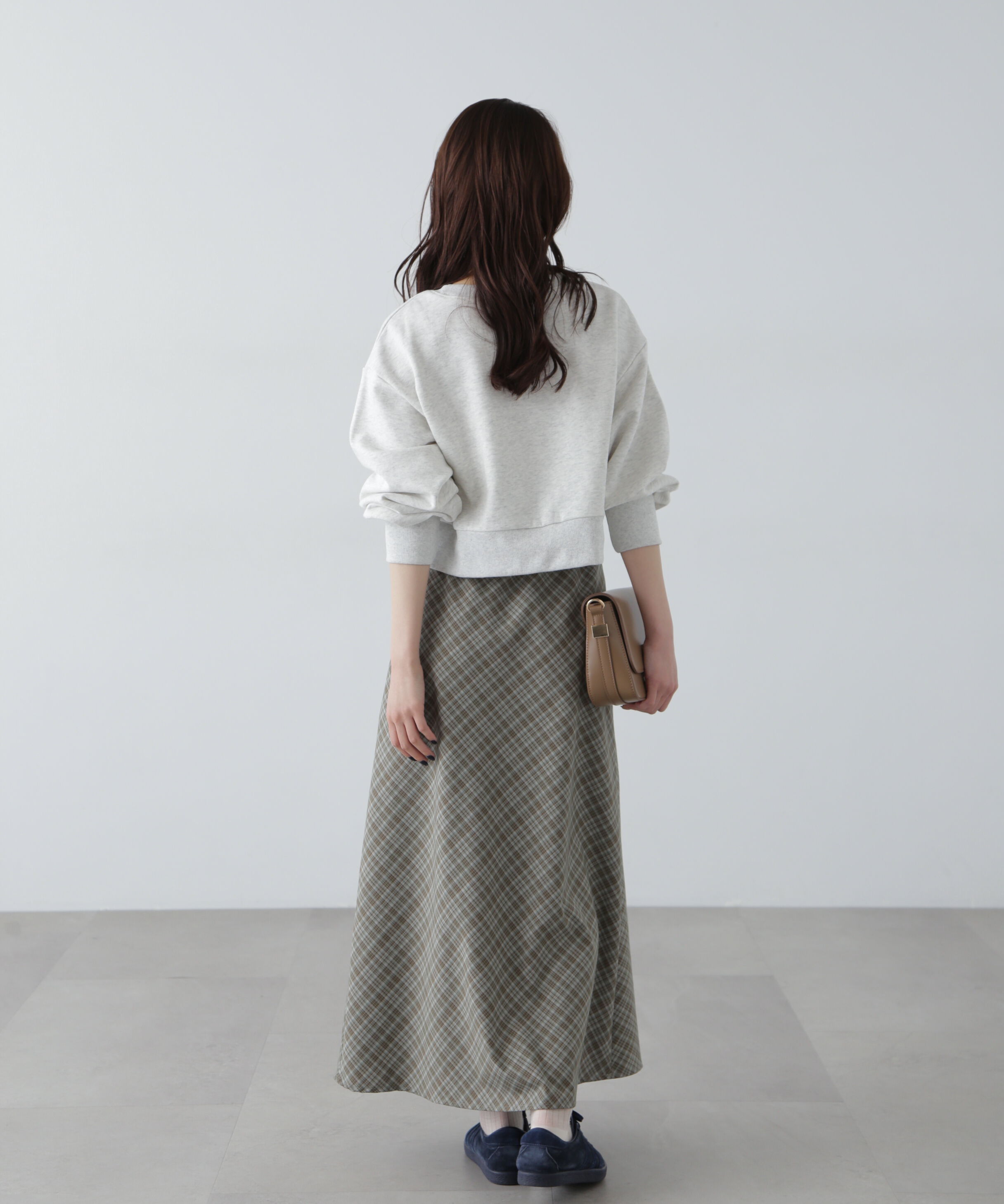  「ワッシャーサテンナロースカート」|スカート|