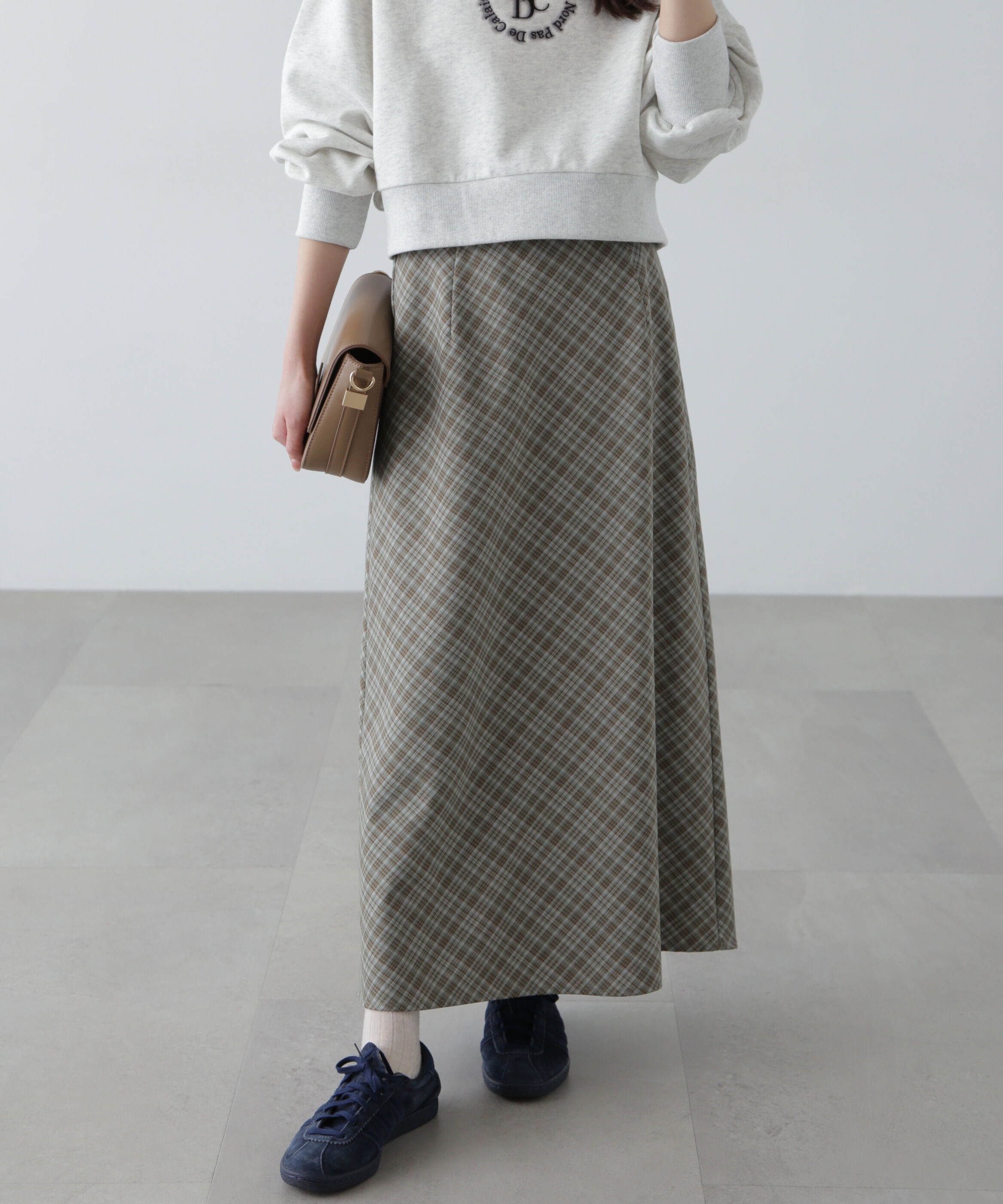  「ワッシャーサテンナロースカート」|スカート|