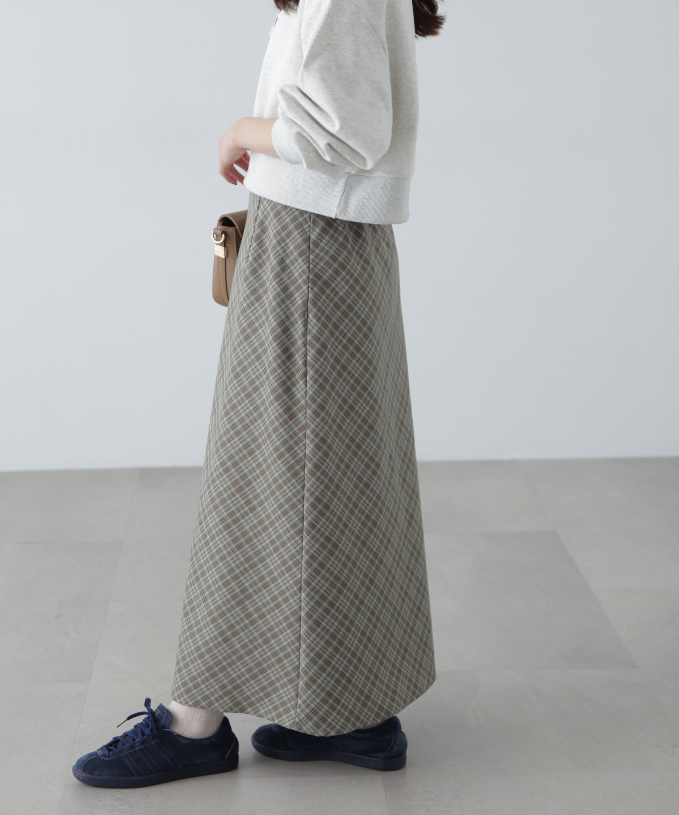  「ワッシャーサテンナロースカート」|スカート|