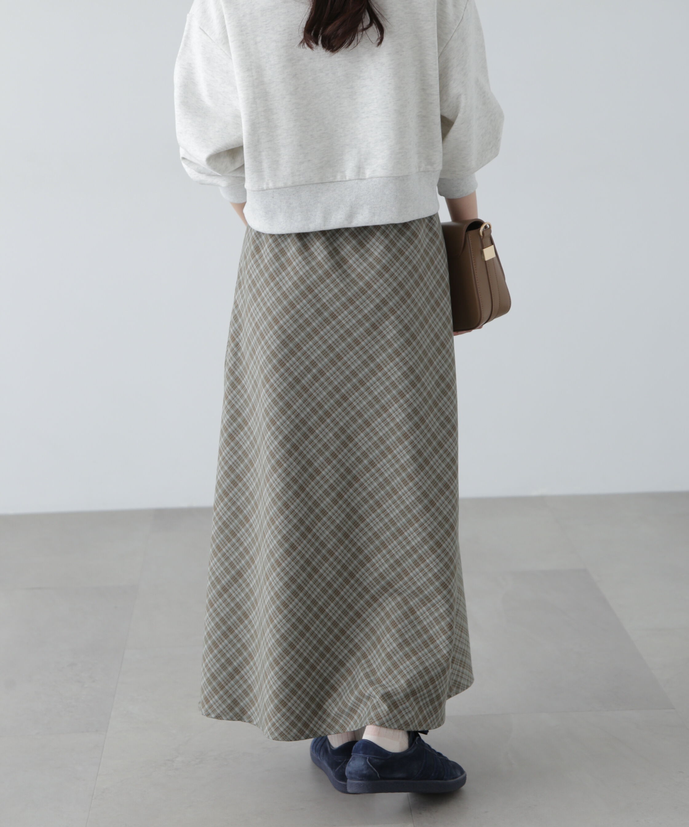  「ワッシャーサテンナロースカート」|スカート|