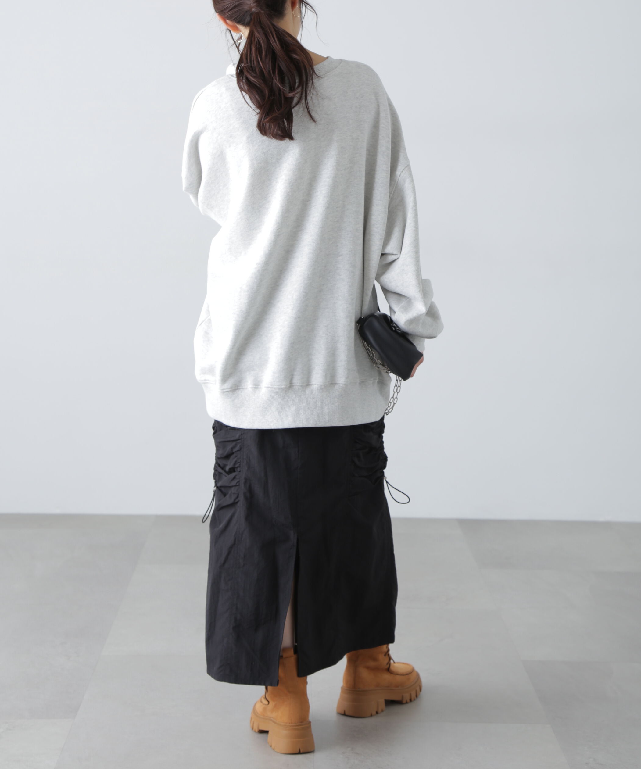  「サイドドロストナイロンスカート」|スカート|