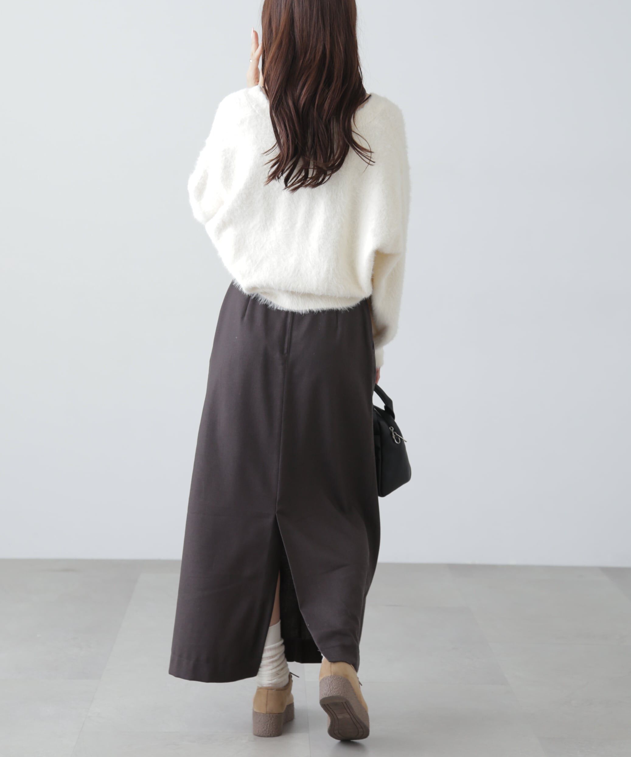  「フロントボックスタックマキシスカート」|スカート|