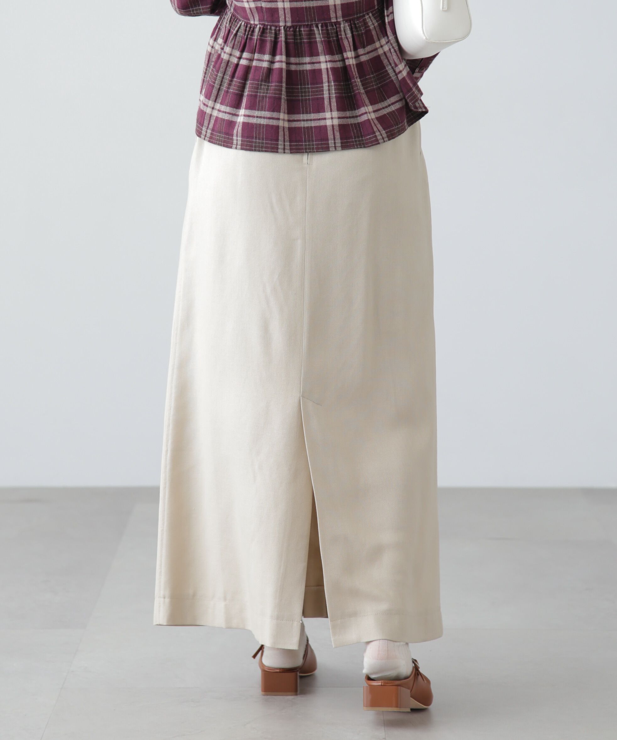  「フロントボックスタックマキシスカート」|スカート|