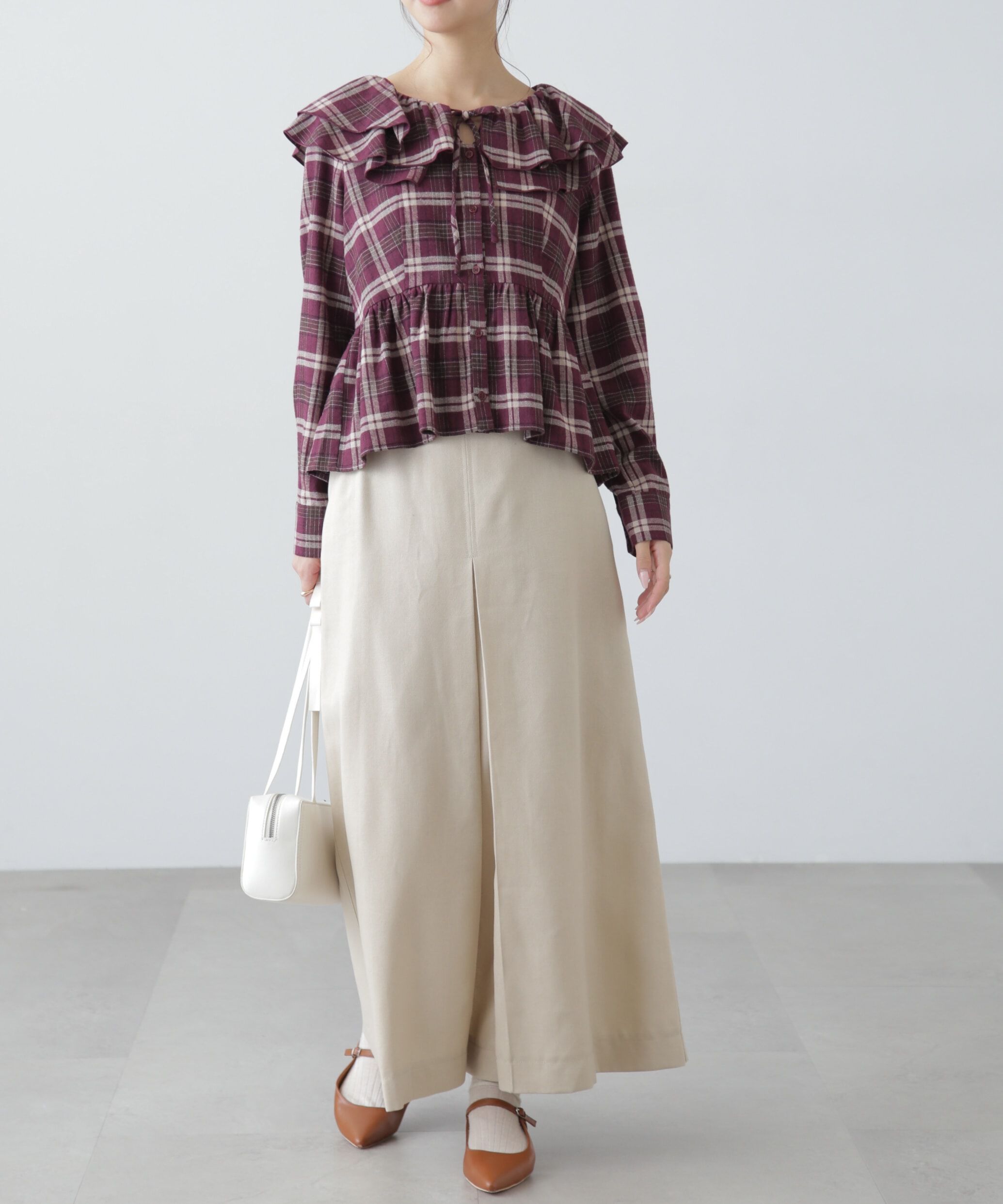  「フロントボックスタックマキシスカート」|スカート|