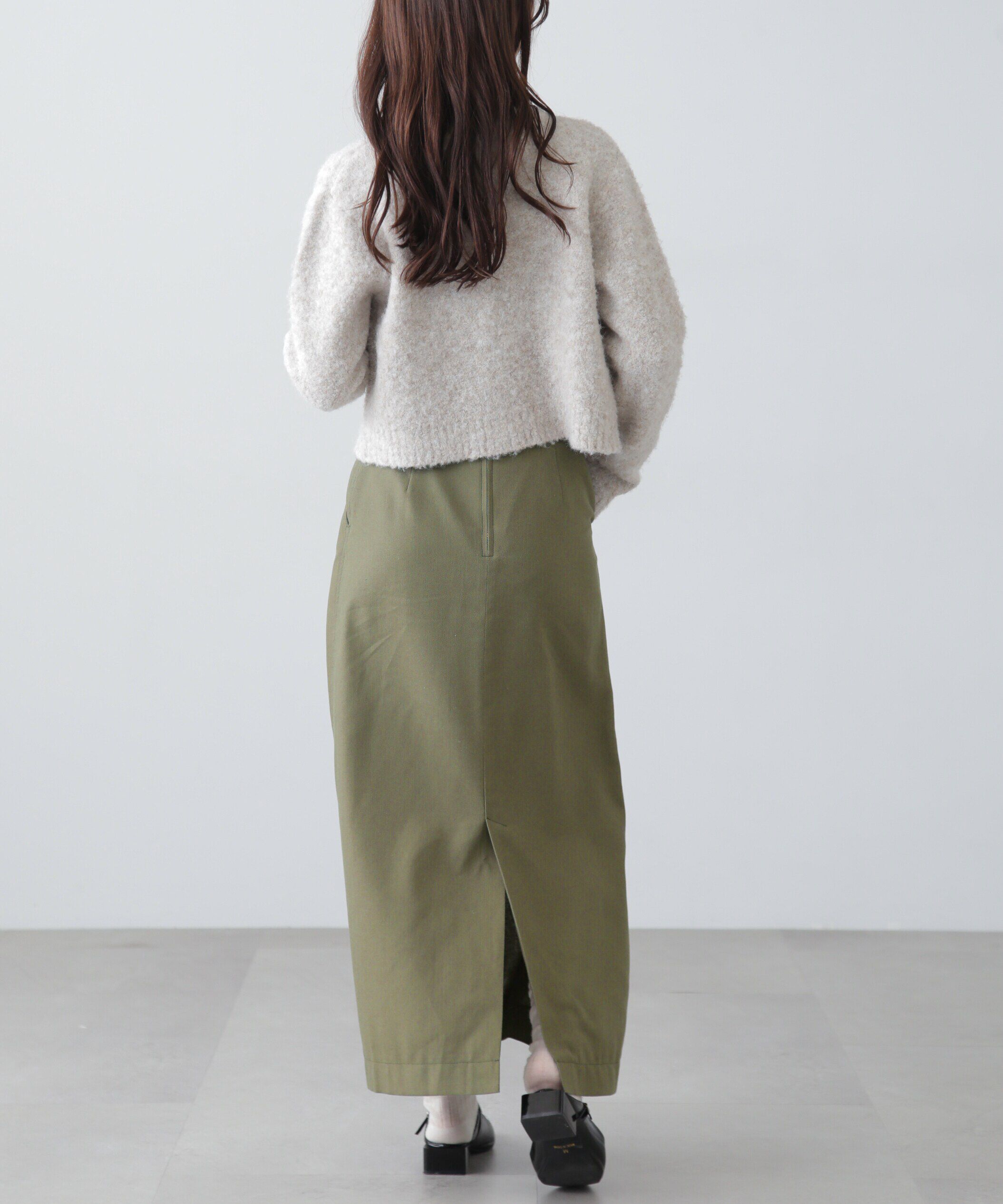  「フロントボックスタックマキシスカート」|スカート|