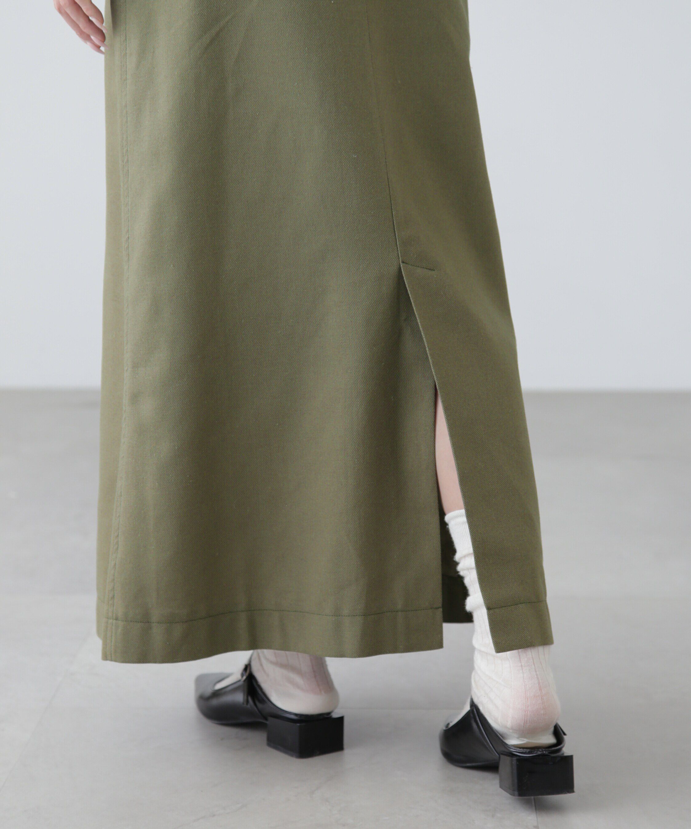  「フロントボックスタックマキシスカート」|スカート|