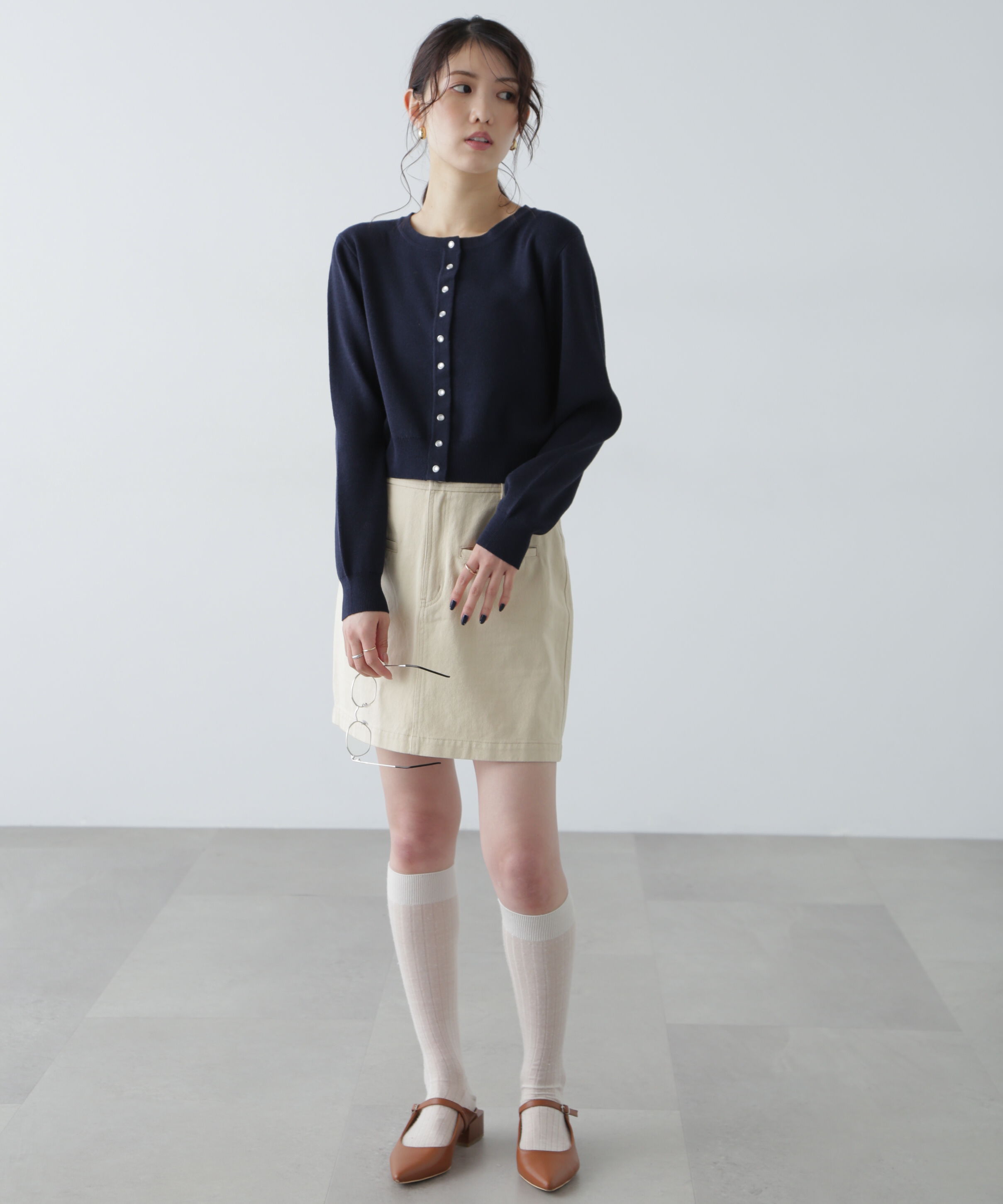  「〈セットアップ対応〉ウォッシュドミニスカート」|スカート|