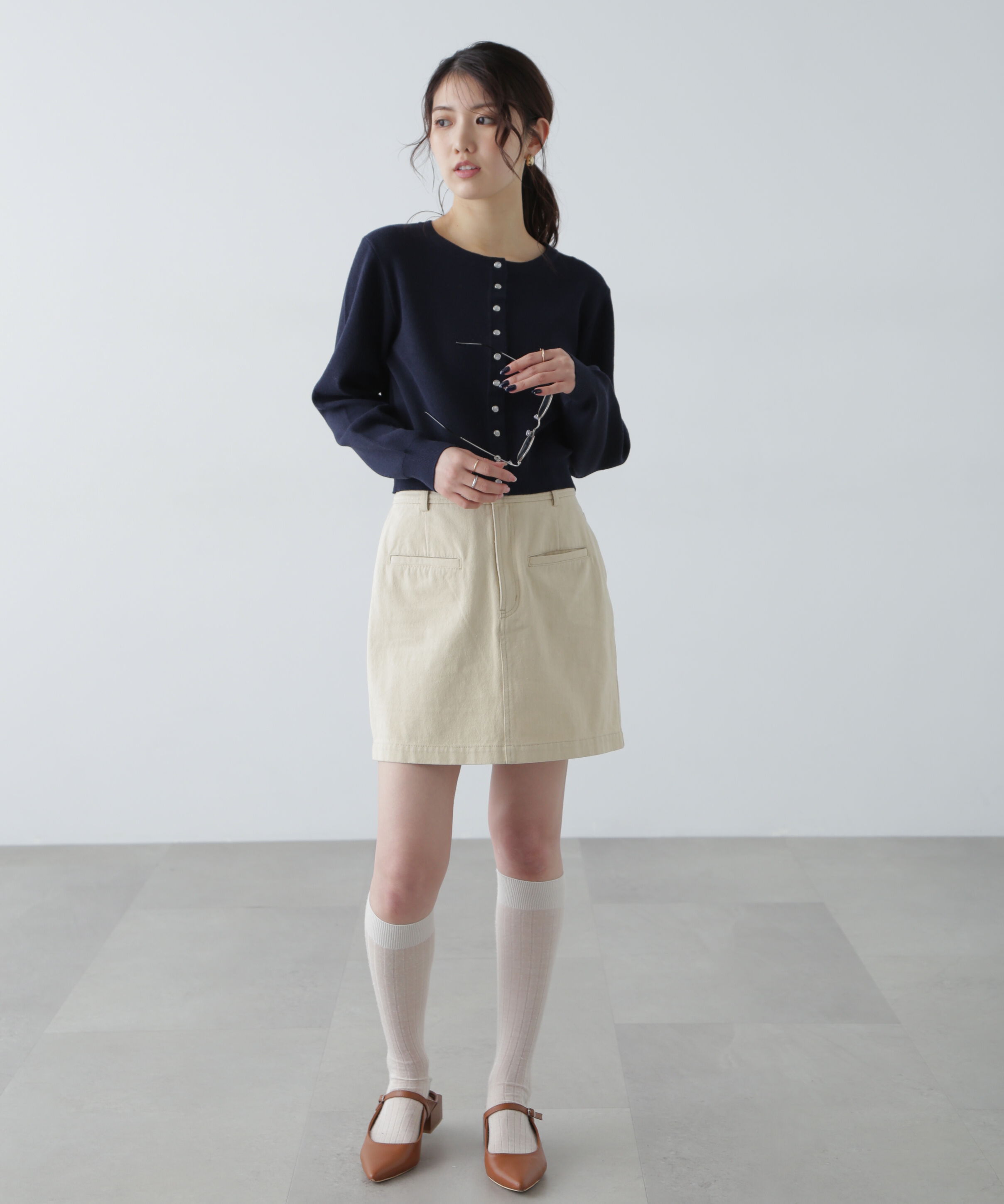  「〈セットアップ対応〉ウォッシュドミニスカート」|スカート|