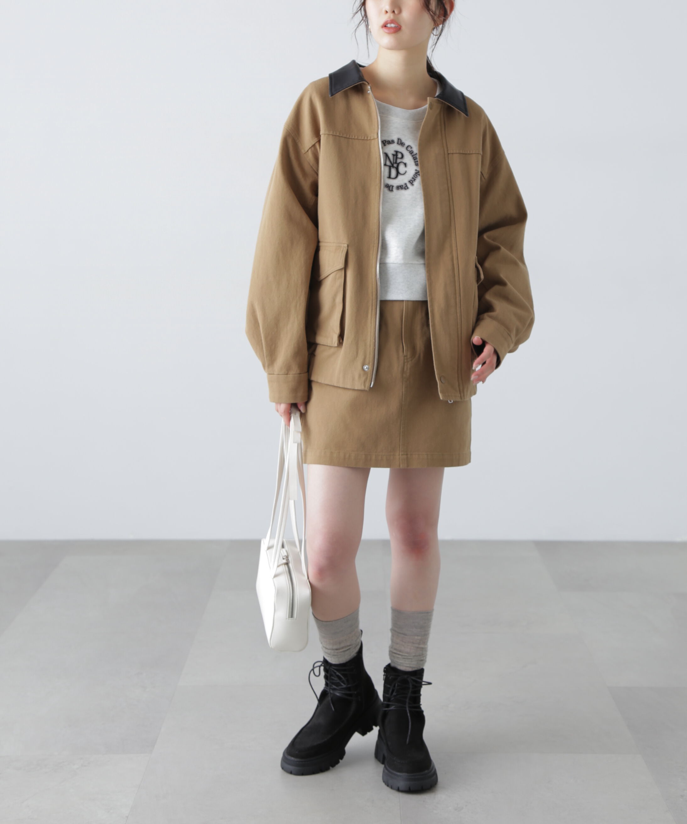  「〈セットアップ対応〉ウォッシュドミニスカート」|スカート|