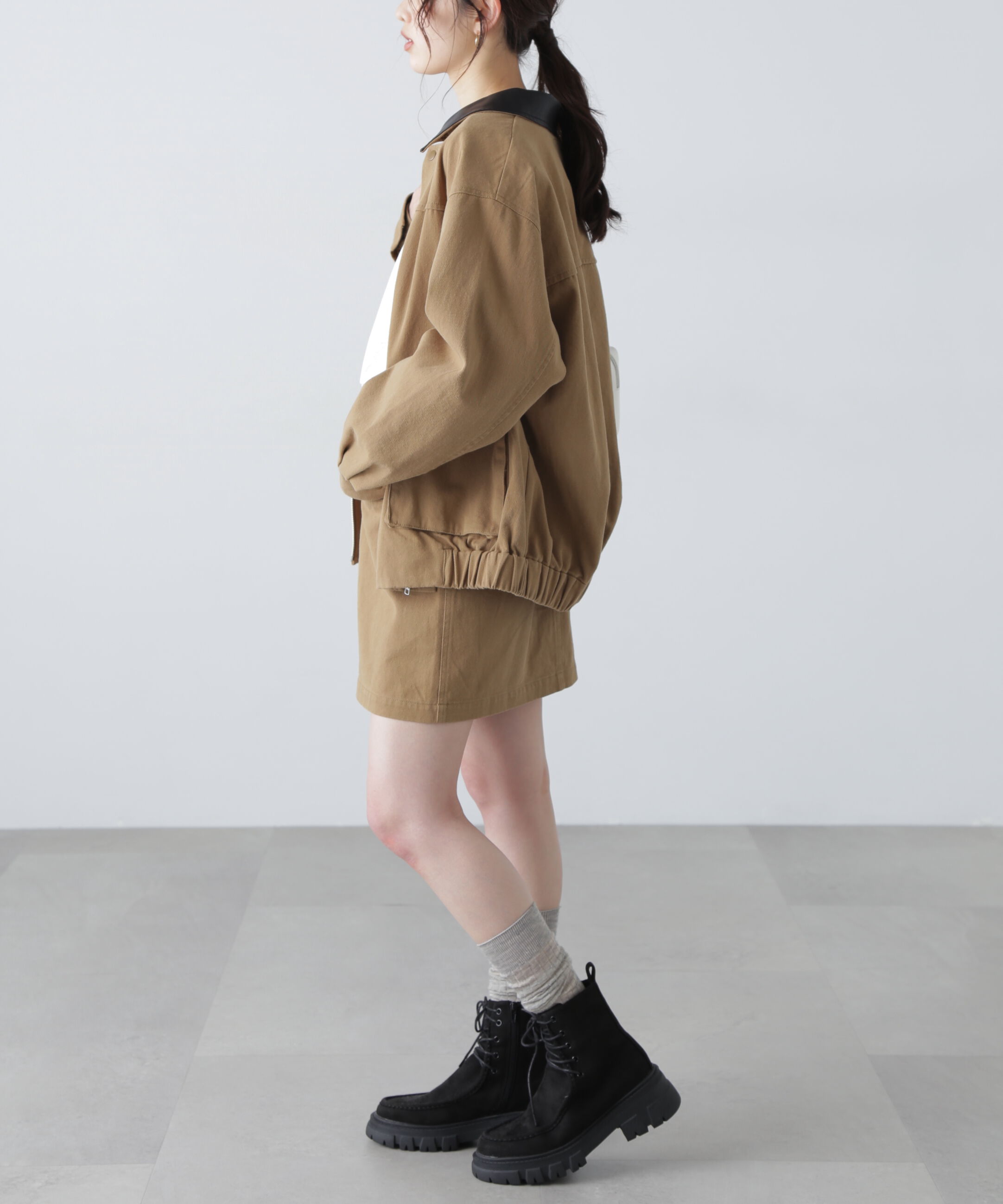  「〈セットアップ対応〉ウォッシュドミニスカート」|スカート|