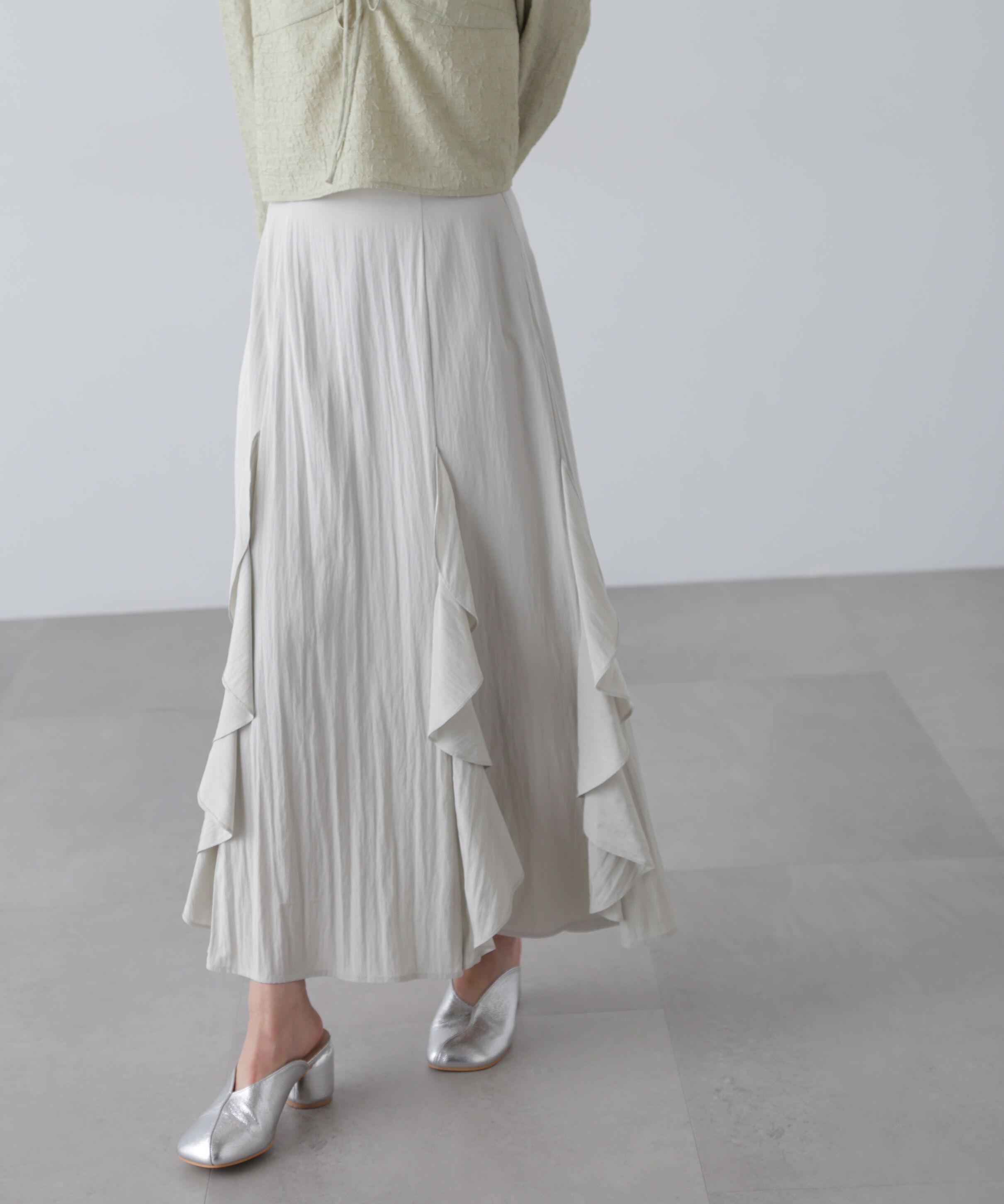  「パネルラッフルフリルマーメイドスカート」|スカート|