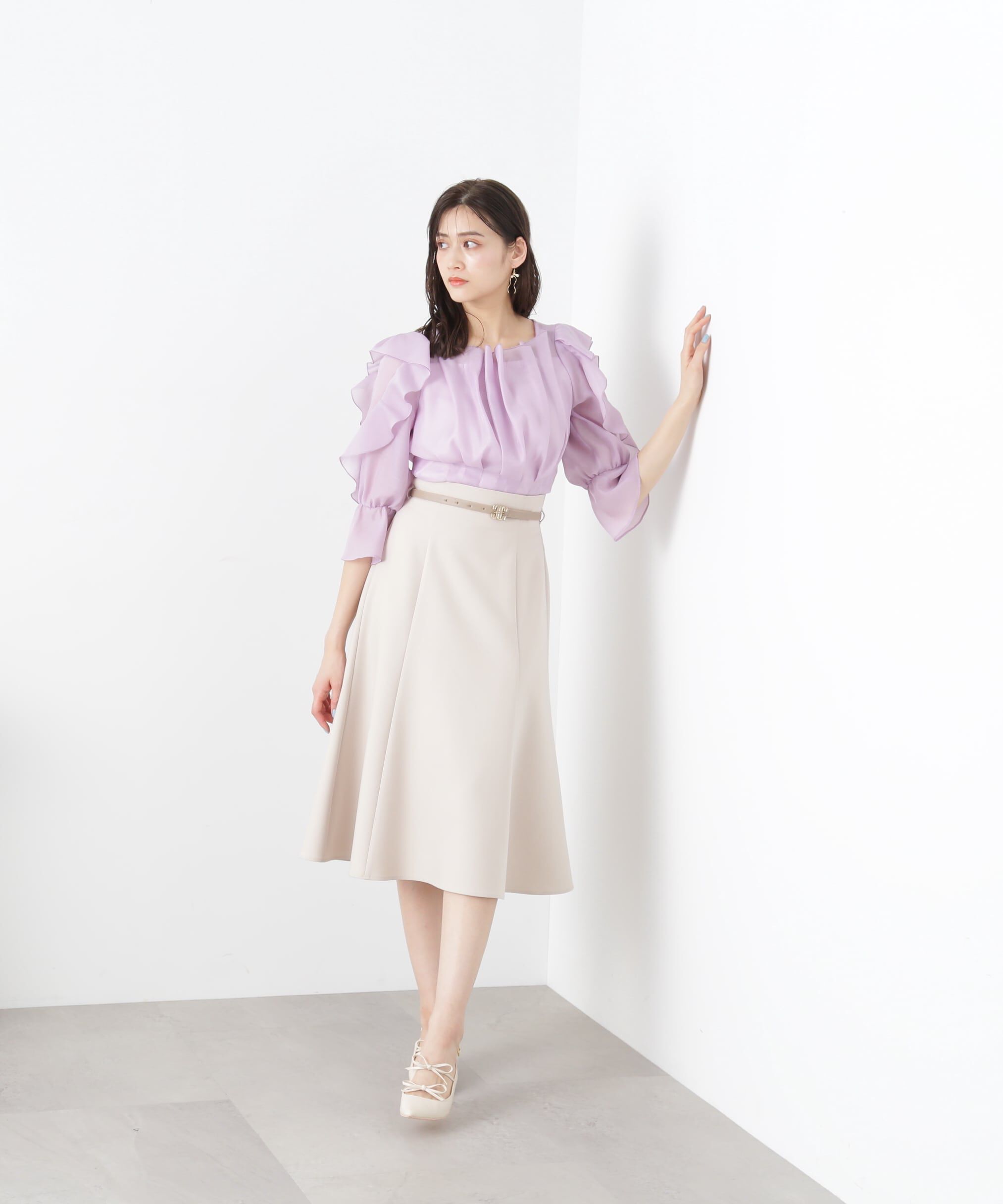  「ベルトツキセミフレアスカート」|スカート|