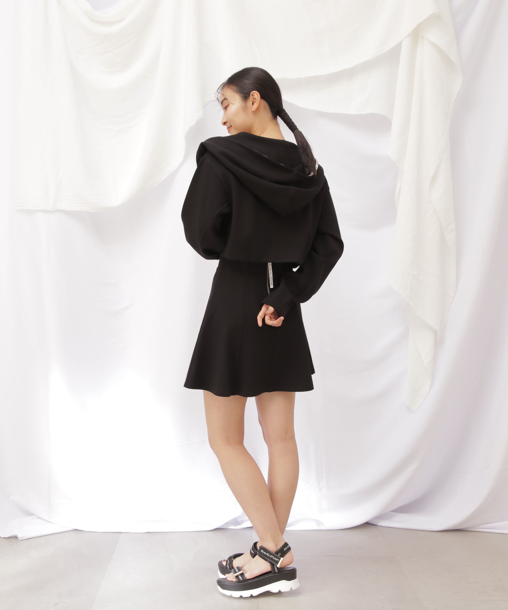  「構築ダイバーフレアミニスカート」|スカート|