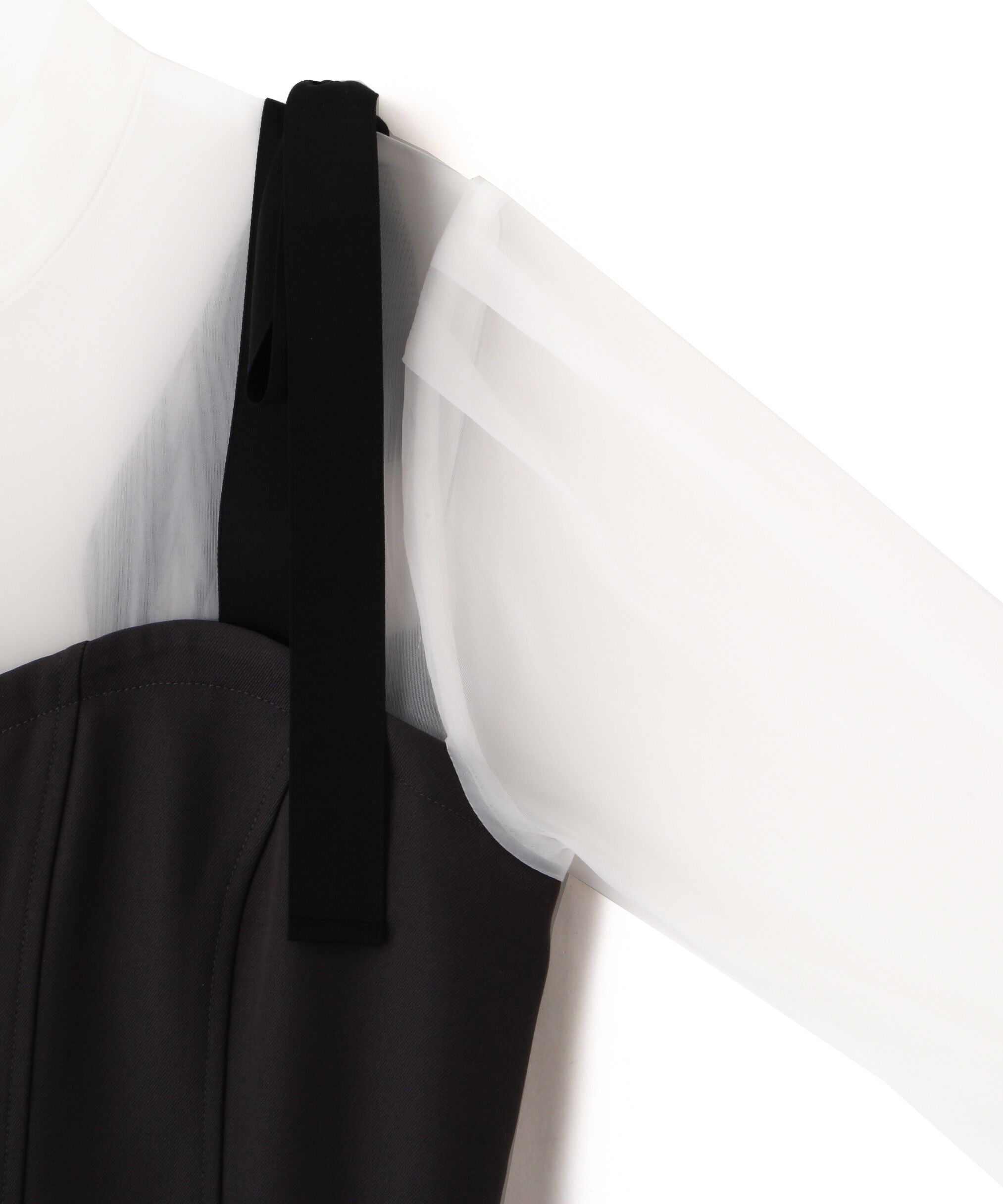  「肩リボンドッキングサロペット」|ワンピース|