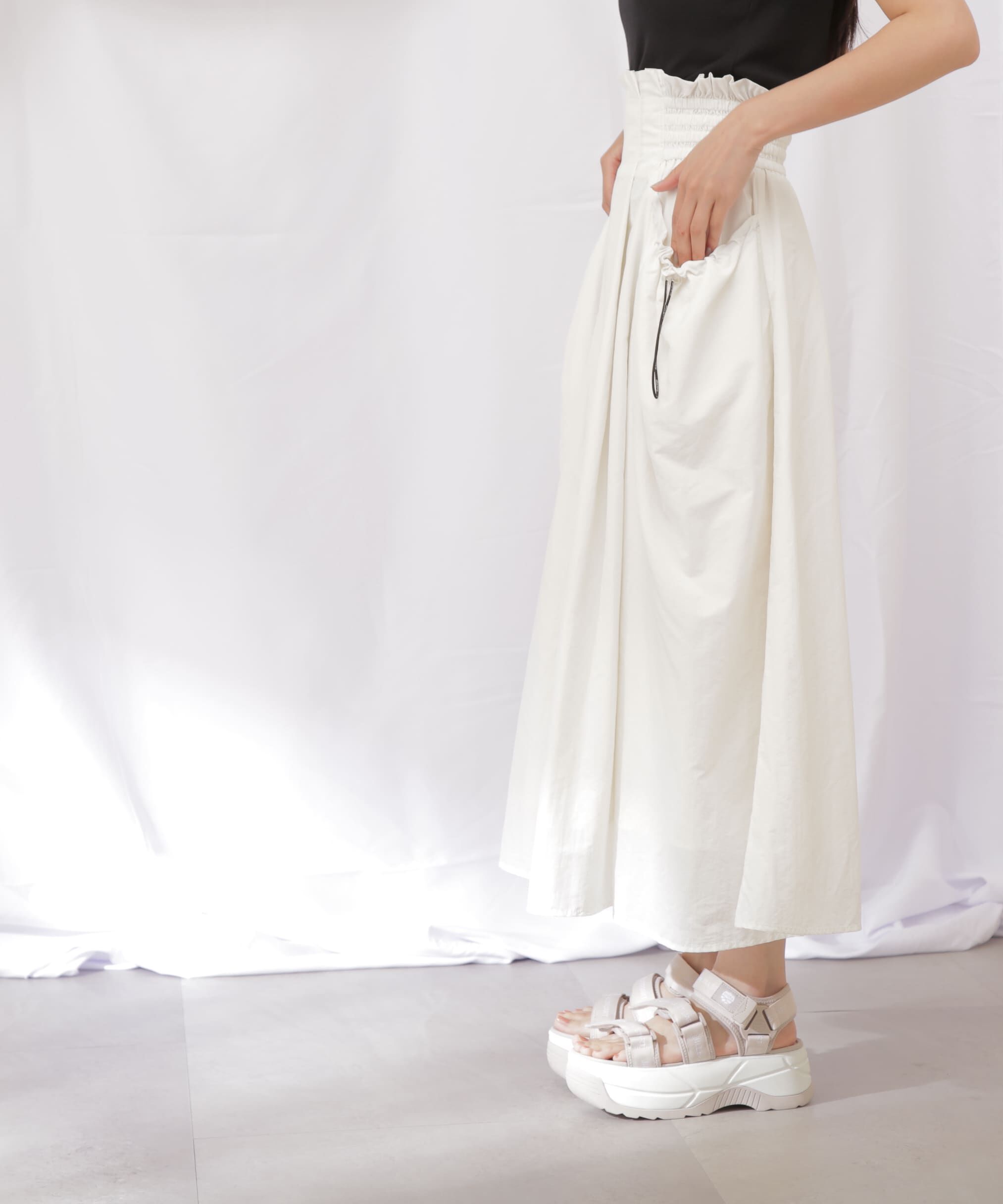  「◇ナイロンハイウエストフレアスカート」|スカート|