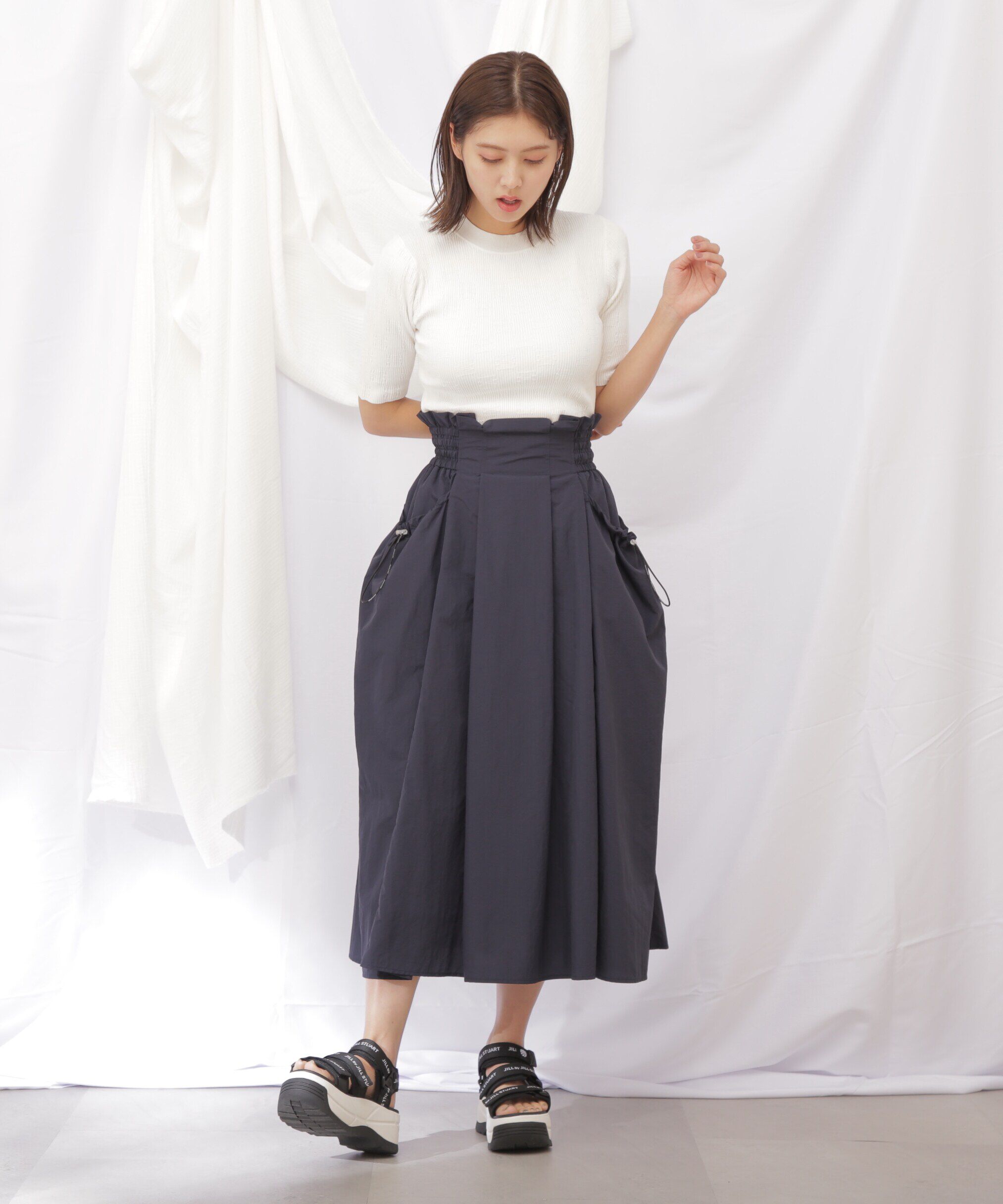  「◇ナイロンハイウエストフレアスカート」|スカート|