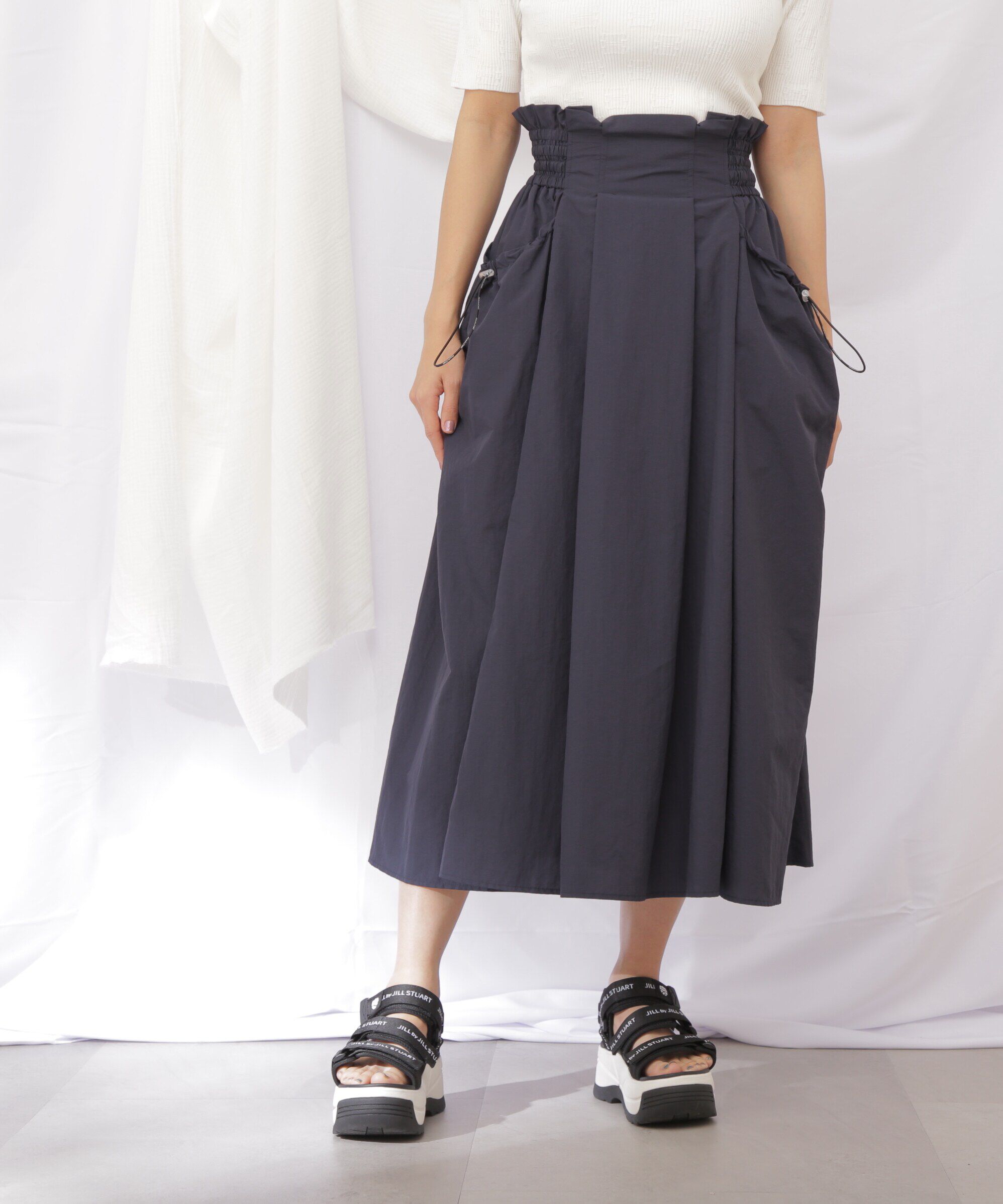  「◇ナイロンハイウエストフレアスカート」|スカート|