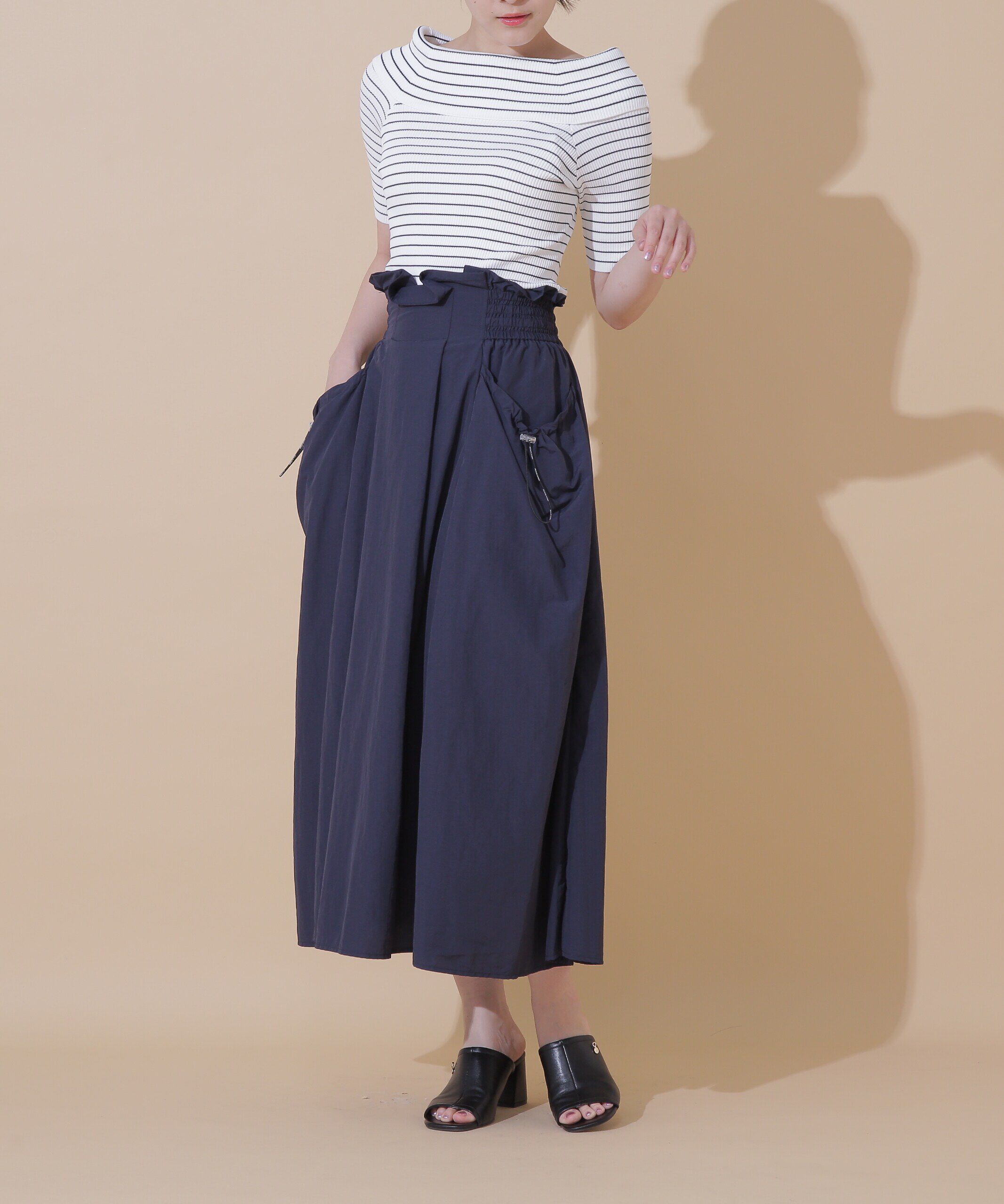  「◇ナイロンハイウエストフレアスカート」|スカート|