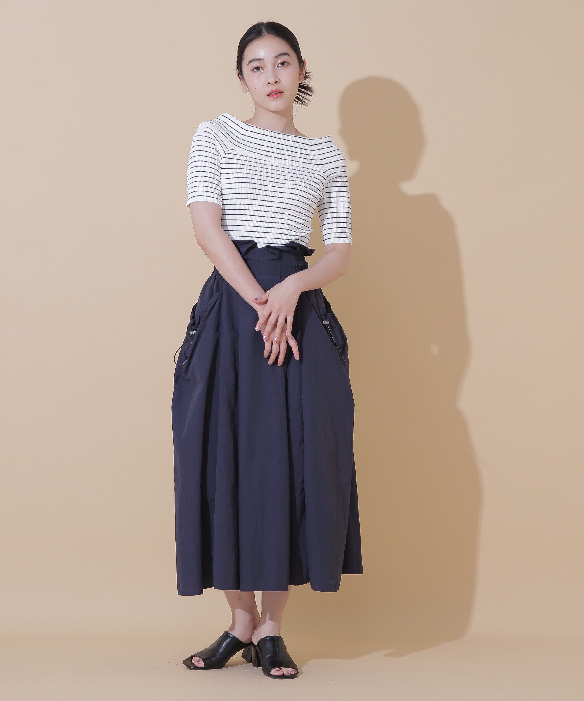  「◇ナイロンハイウエストフレアスカート」|スカート|