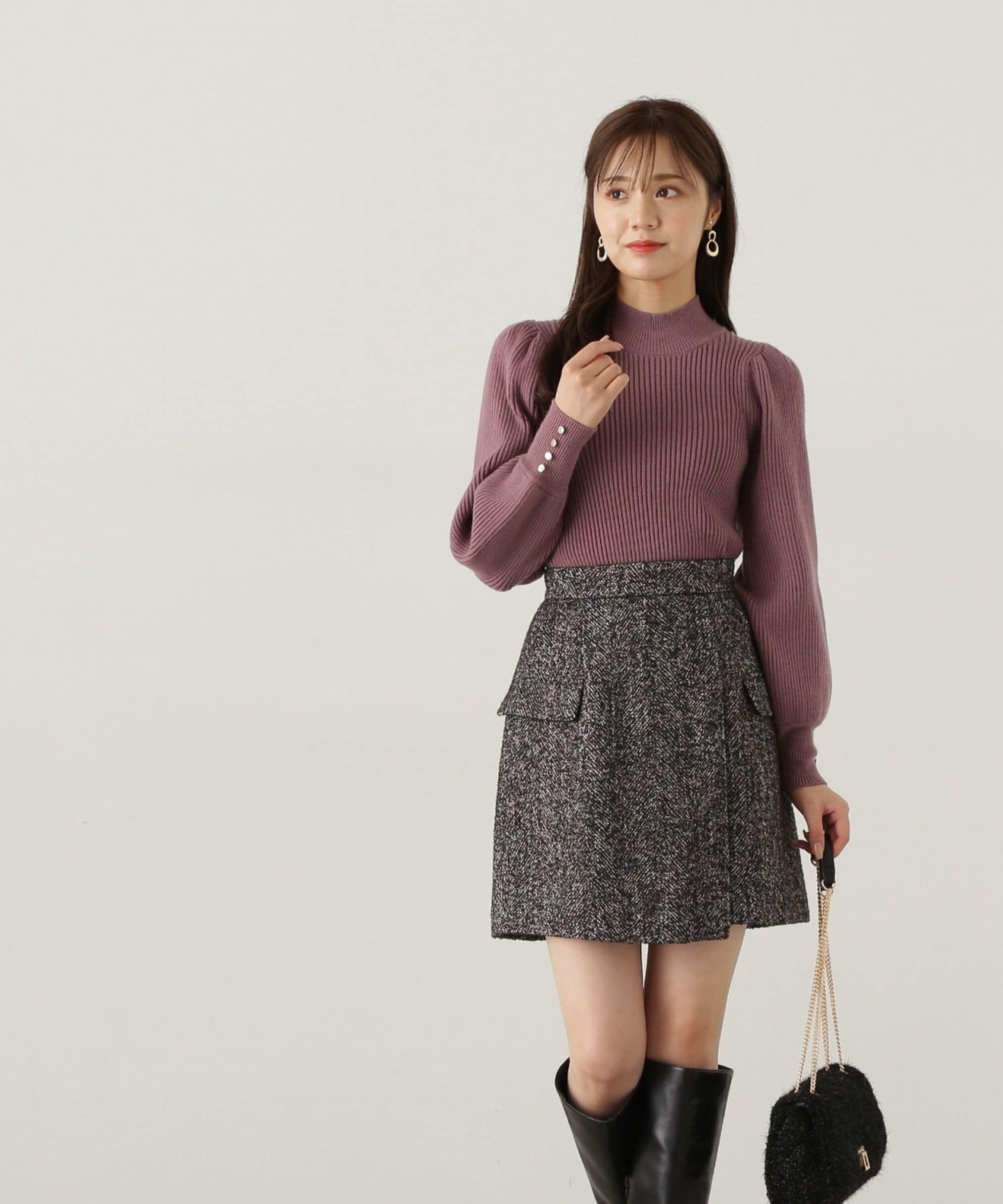 PROPORTION BODY DRESSING「フラップミニスカート　WEB限定カラー：エクリュツィード」|スカート|