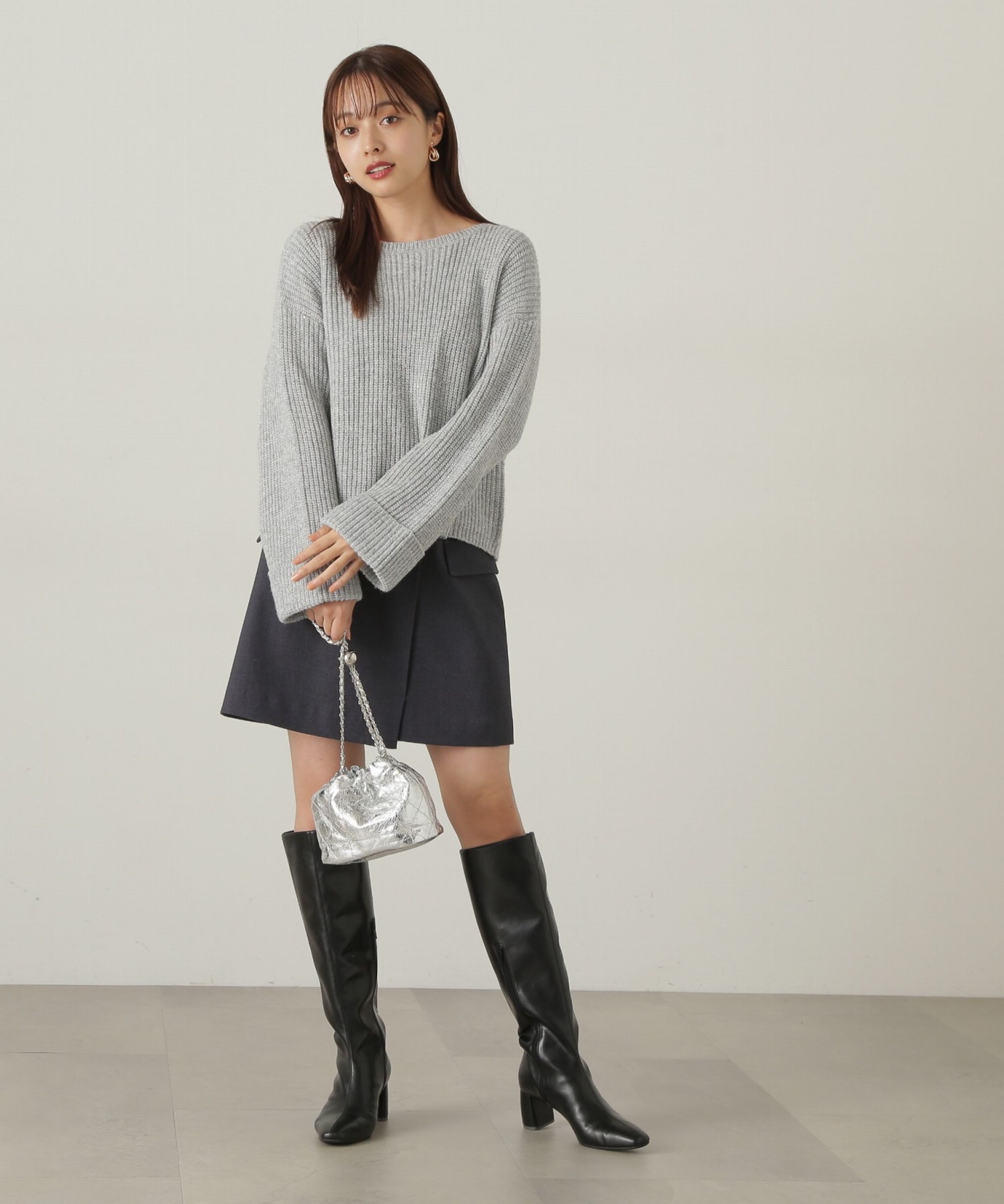 PROPORTION BODY DRESSING「フラップミニスカート　WEB限定カラー：エクリュツィード」|スカート|