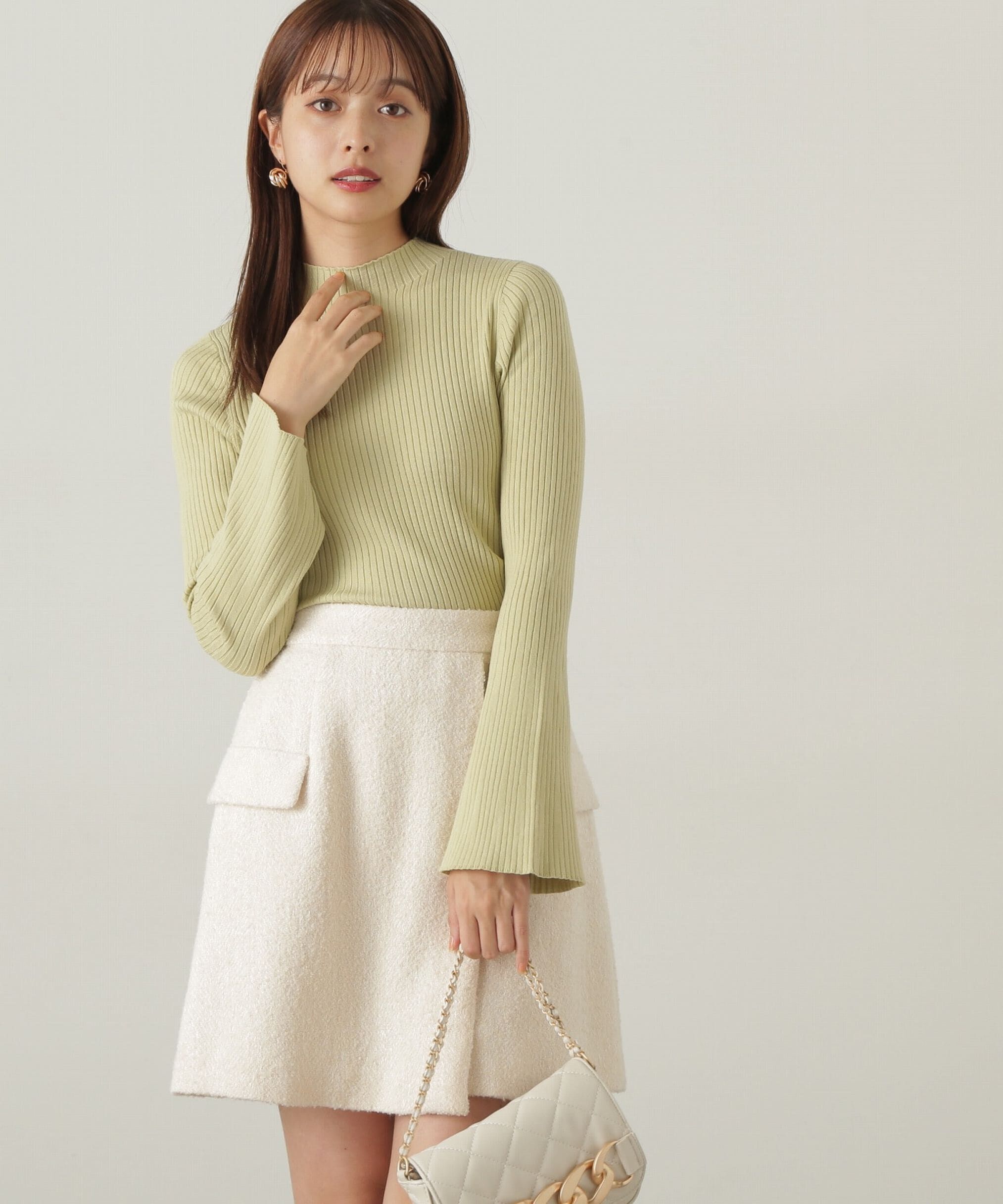 PROPORTION BODY DRESSING「フラップミニスカート　WEB限定カラー：エクリュツィード」|スカート|エクリュツィ 1