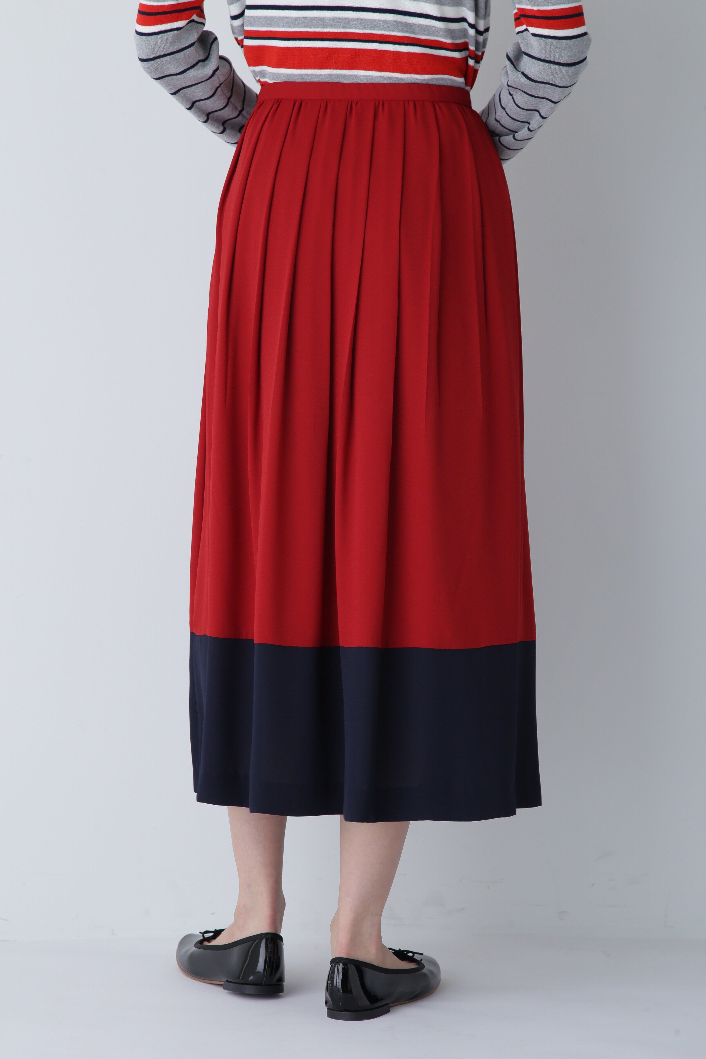  「◆バイカラープリーツスカート」|スカート|