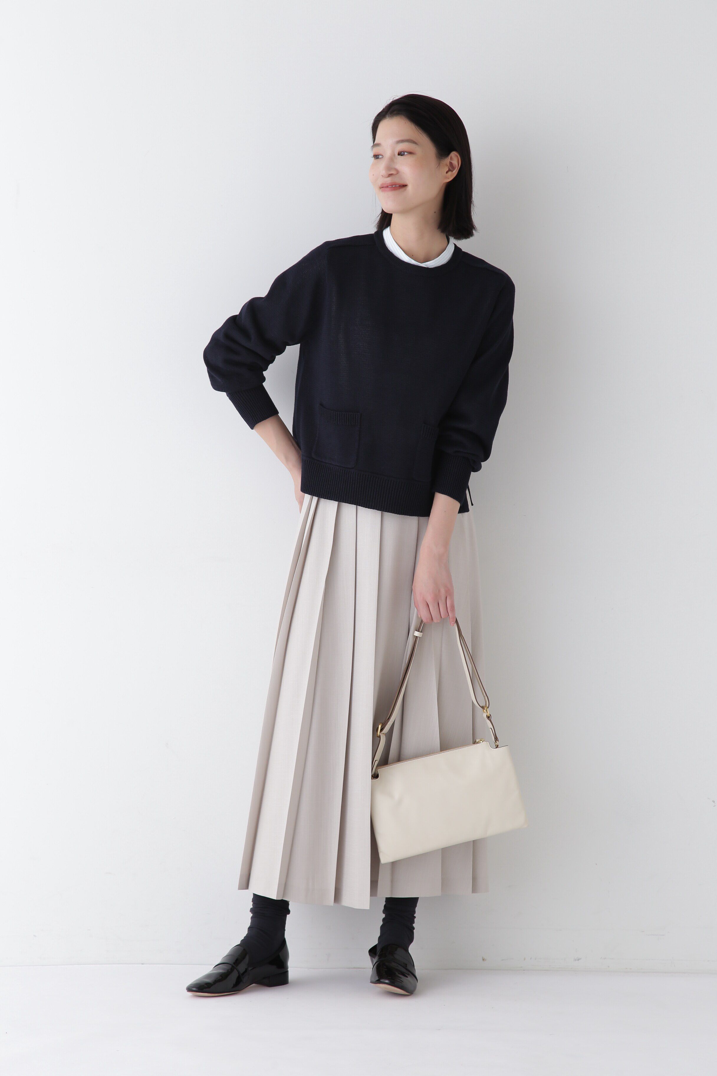  「◆リネンライクブッチャーランダムプリーツスカート」|スカート|