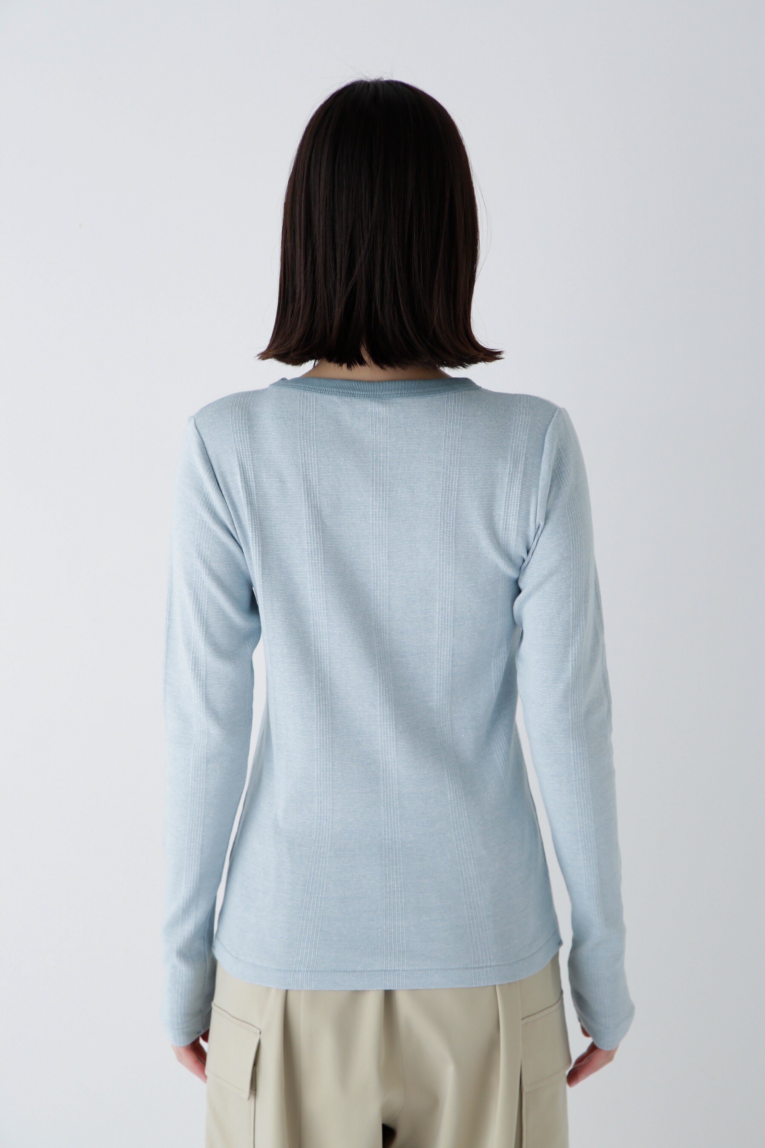  「◆パネルリブロングスリーブＴシャツ」|Tシャツ・カットソー|