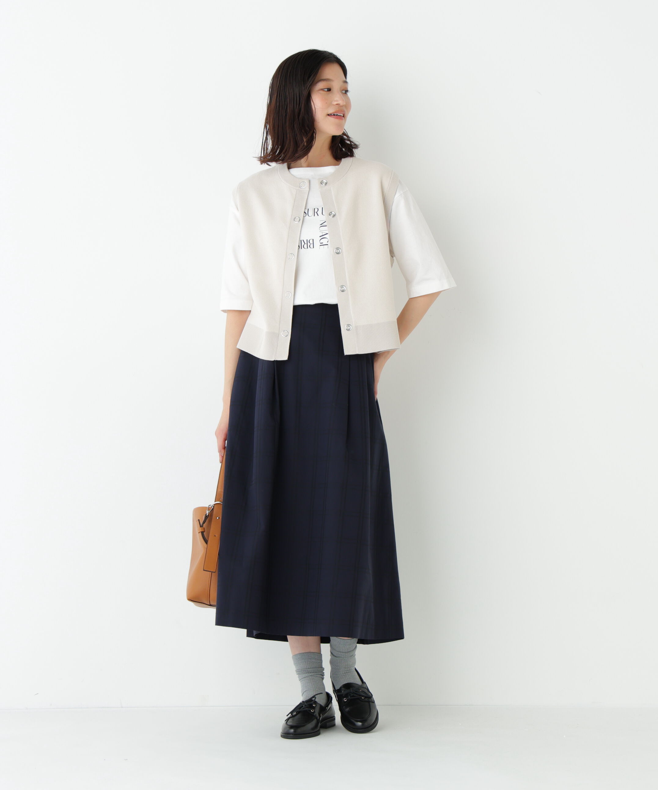  「◆ハイツイストコットン混ジャカードベスト」|ニット・セーター|