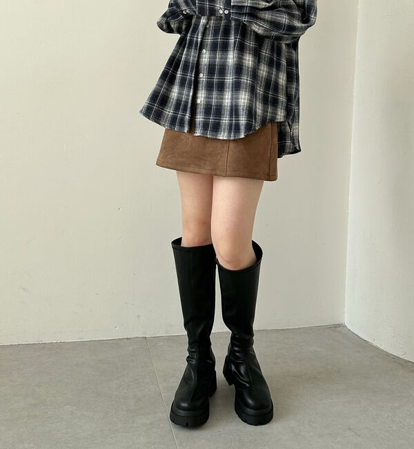 archives「スウェード台形ミニスカート」|スカート|
