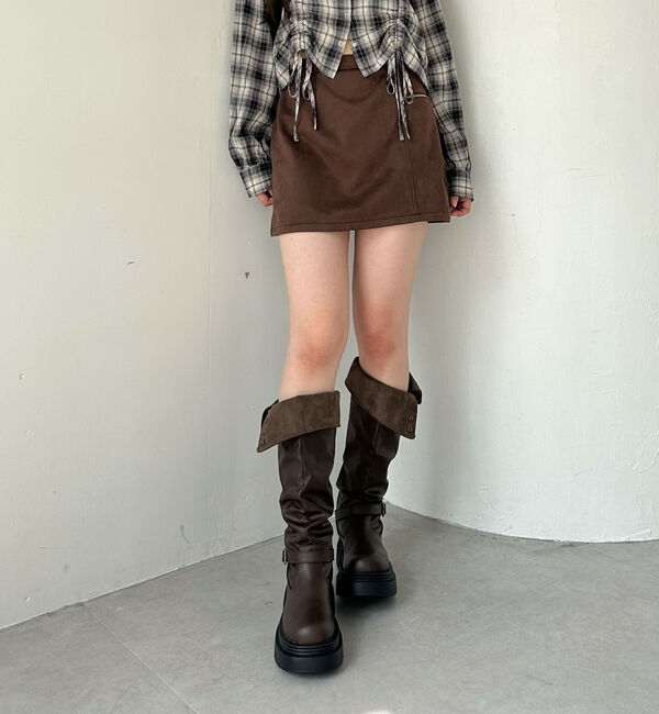 archives「スウェード台形ミニスカート」|スカート|