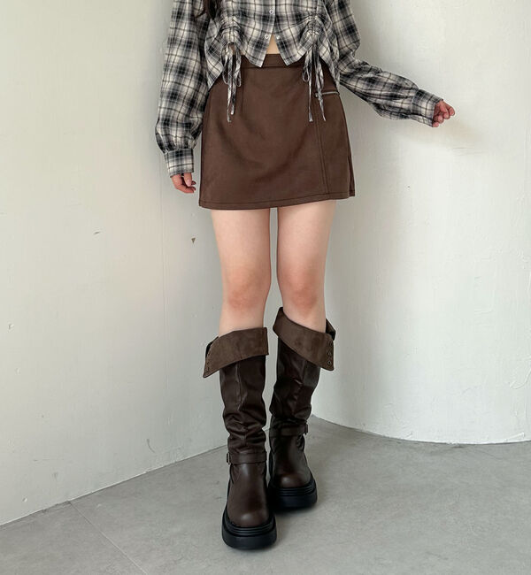 archives「スウェード台形ミニスカート」|スカート|