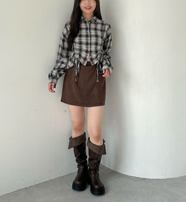 archives「スウェード台形ミニスカート」|スカート|