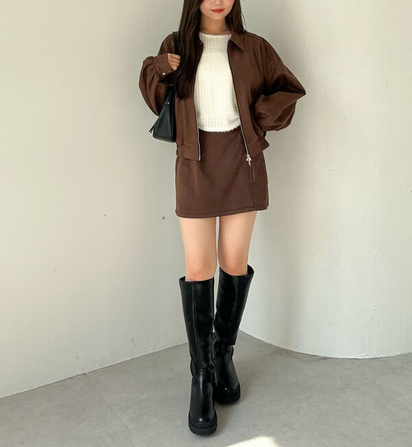 archives「スウェード台形ミニスカート」|スカート|