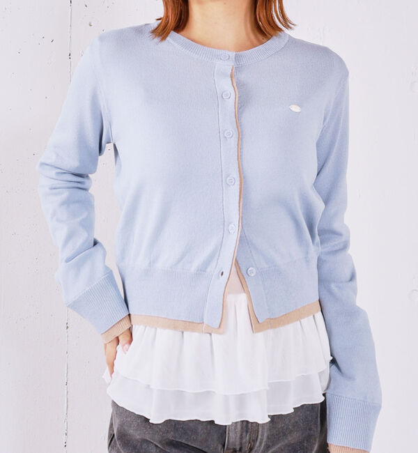 archives「【ＯＮかわ】配色レイヤードニットカーディガン」|カーディガン|