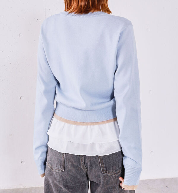 archives「【ＯＮかわ】配色レイヤードニットカーディガン」|カーディガン|