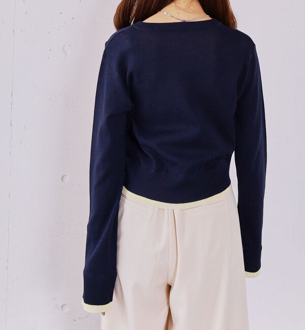 archives「【ＯＮかわ】配色レイヤードニットカーディガン」|カーディガン|