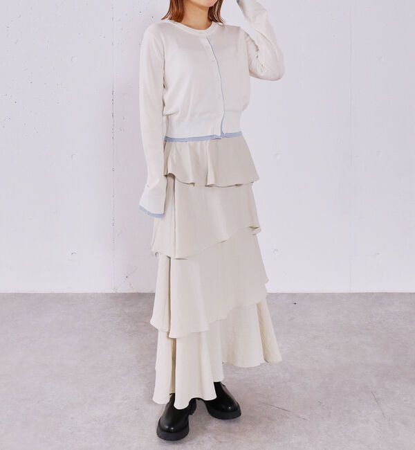 archives「【ＯＮかわ】配色レイヤードニットカーディガン」|カーディガン|