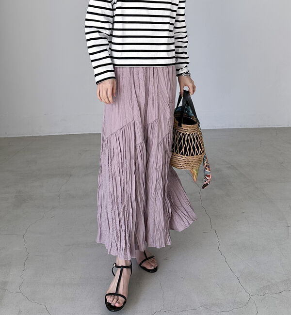 Doux archives「ワッシャーフレアスカート」|スカート|