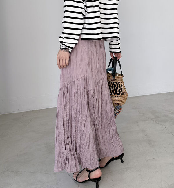 Doux archives「ワッシャーフレアスカート」|スカート|