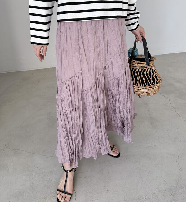 Doux archives「ワッシャーフレアスカート」|スカート|