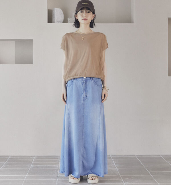 Doux archives「ソフトデニムフレアスカート」|スカート|