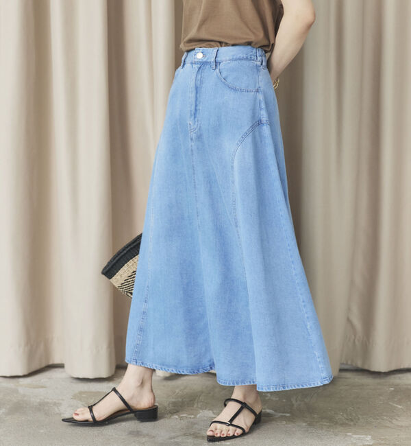 Doux archives「ソフトデニムフレアスカート」|スカート|