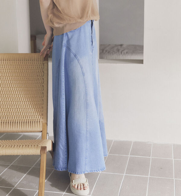Doux archives「ソフトデニムフレアスカート」|スカート|