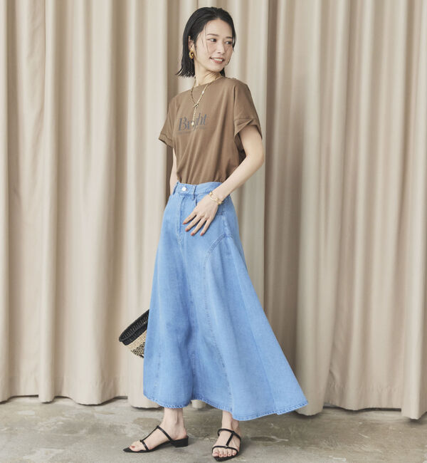 Doux archives「ソフトデニムフレアスカート」|スカート|