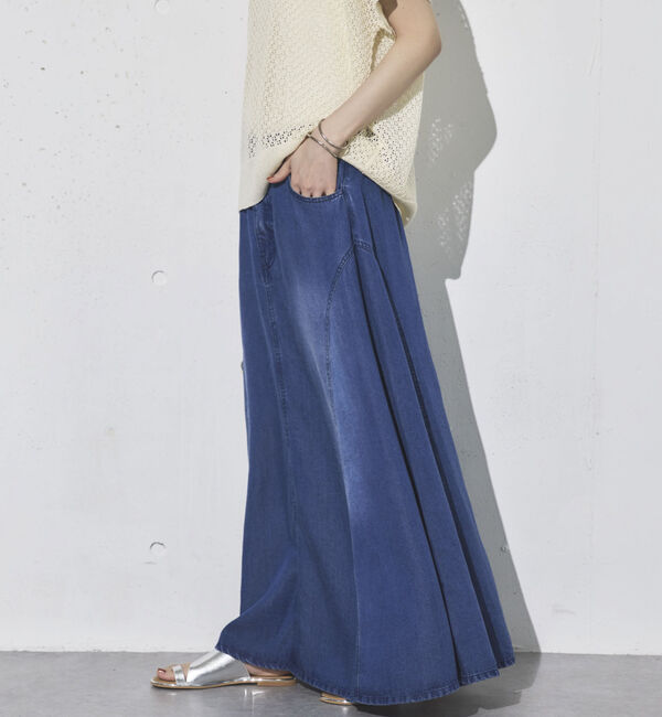Doux archives「ソフトデニムフレアスカート」|スカート|