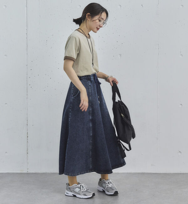 Doux archives「デニムイージーフレアスカート」|スカート|