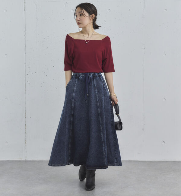 Doux archives「デニムイージーフレアスカート」|スカート|